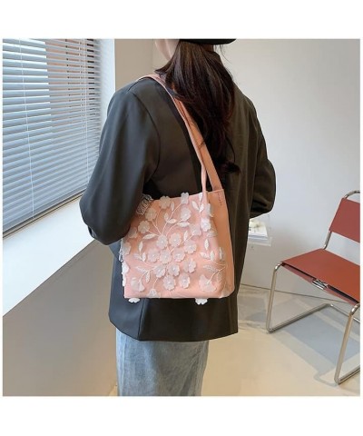 Women fashion casual Lace bow tote bag crossbody bag handbag shoulder bag Purse wallet (off-white) Pink $11.34 Totes