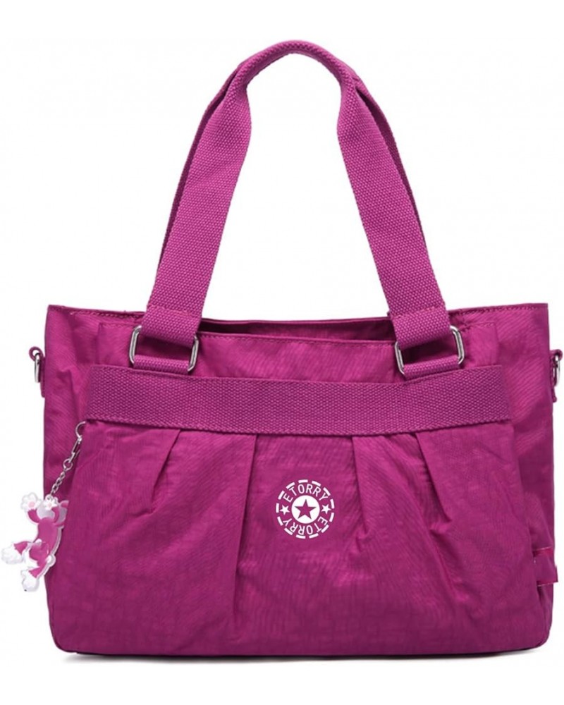 Women Fashion Tote Bag Shoulder Bags Nylon Casual Handbags for Lady. (Navy Blue) Fuchsia $17.14 Totes