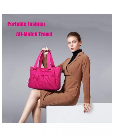 Women Fashion Tote Bag Shoulder Bags Nylon Casual Handbags for Lady. (Navy Blue) Fuchsia $17.14 Totes