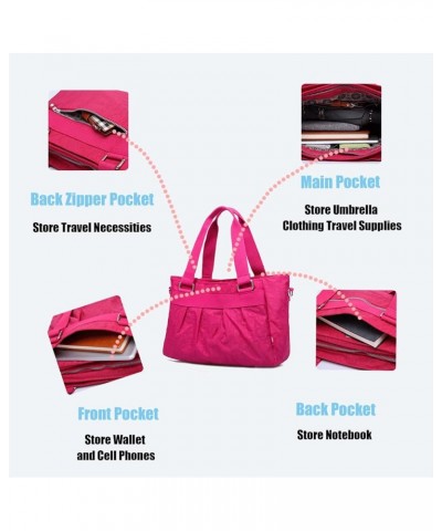 Women Fashion Tote Bag Shoulder Bags Nylon Casual Handbags for Lady. (Navy Blue) Fuchsia $17.14 Totes