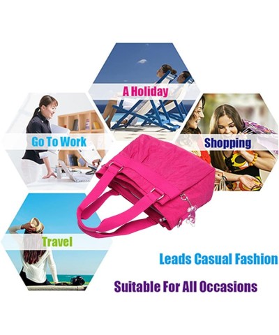 Women Fashion Tote Bag Shoulder Bags Nylon Casual Handbags for Lady. (Navy Blue) Fuchsia $17.14 Totes