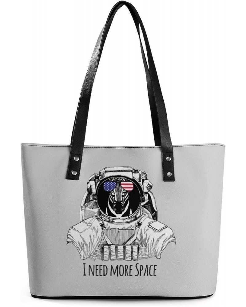 Need More Space Zebra Astronaut Women's Handbag Fashion Top Handle Bag Large Tote Cute Purse Shoulder Bags with Pocket $23.92...