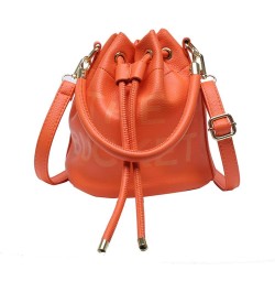 Korean Style Fashionable Mother-In-Law Simple Handbag Ins Women's Crossbody Bucket Bag Orange $12.82 Crossbody Bags