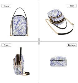 Lavender Flowers Crossbody Bags for Women Cell Phone Purse Wallet with Removable Chain Shoulder Handbag for Work Travel Passp...