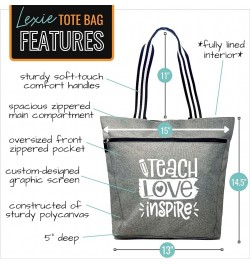 Teacher Tote Bag for Work - Teacher Handbag Gifts for Women, Teacher Bag Best Teacher Appreciation Gift Teach Love Inspire Le...