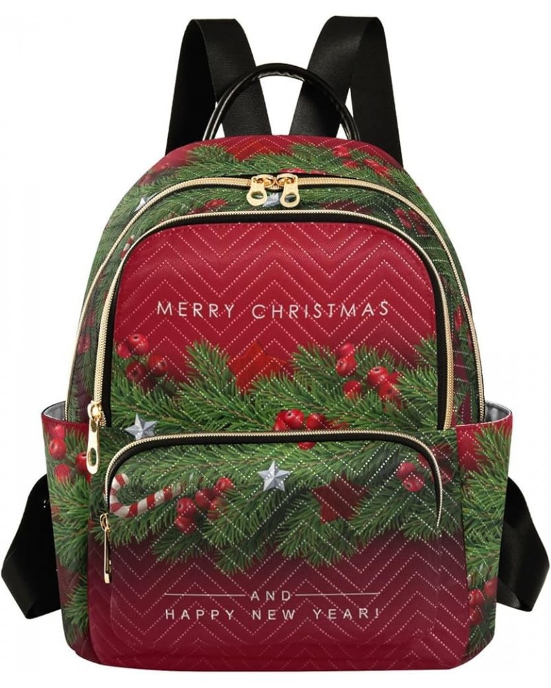 Christmas Tree Decoration Fashion Travel Backpack for Women Multi Pockets Lightweight Purse for Women-M Multicolor Small $19....