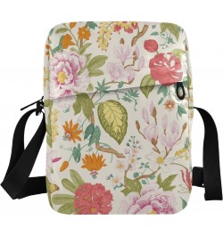 Crossbody Phone Bag Bloom Vintage Floral Small Messenger Shoulder Bag Cash Handbag Wallet Purse(237rh6a) $13.19 Crossbody Bags