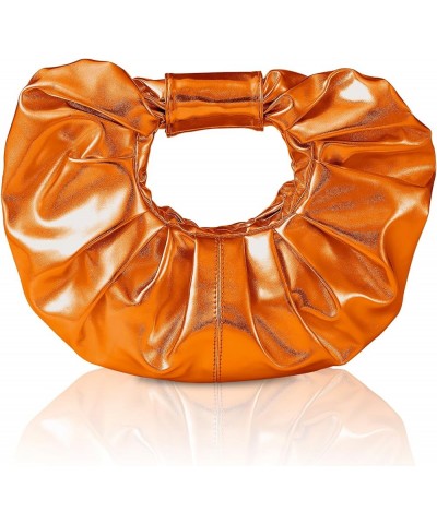 Evening Clutch for Women - PU Leather Evening Bag Pleated Purse Crossbody Handbag for Party Prom Wedding 3-orange $11.50 Even...