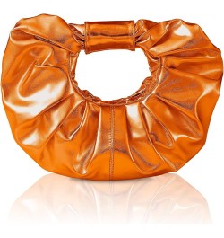 Evening Clutch for Women - PU Leather Evening Bag Pleated Purse Crossbody Handbag for Party Prom Wedding 3-orange $11.50 Even...