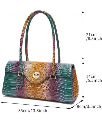 Leather Crocodile Crossbody Bag Women Bucket Bag Hobo Bags Satchels Tote HandBag Shoulder Bag Evening Clutch Purse Multicolor...