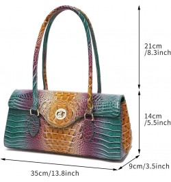 Leather Crocodile Crossbody Bag Women Bucket Bag Hobo Bags Satchels Tote HandBag Shoulder Bag Evening Clutch Purse Multicolor...