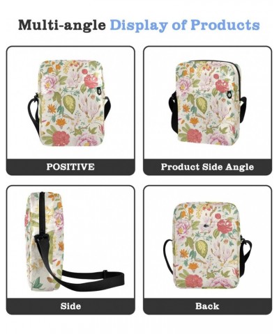 Crossbody Phone Bag Bloom Vintage Floral Small Messenger Shoulder Bag Cash Handbag Wallet Purse(237rh6a) $13.19 Crossbody Bags