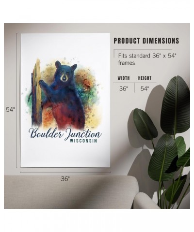 36x54 Inch Giclee Print, Boulder Junction, Wisconsin, Black Bear, Watercolor $47.69 Totes