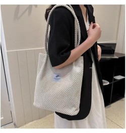 Women Corduroy Tote Bag, Cute Tote Bag Aesthetic Medium Tote Bag Everyday Bag for Work Shopping Travel White $11.96 Totes