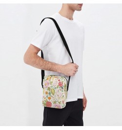 Crossbody Phone Bag Bloom Vintage Floral Small Messenger Shoulder Bag Cash Handbag Wallet Purse(237rh6a) $13.19 Crossbody Bags