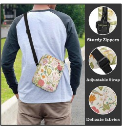 Crossbody Phone Bag Bloom Vintage Floral Small Messenger Shoulder Bag Cash Handbag Wallet Purse(237rh6a) $13.19 Crossbody Bags