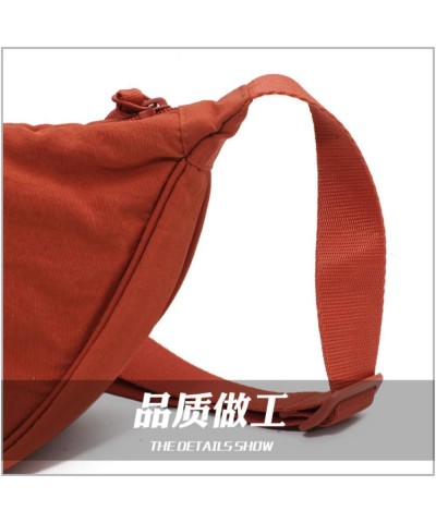 Crossbody Hobo Bag for Women Men Small Nylon Slouchy Purse Round Shoulder Bag Yellow $12.53 Hobo Bags