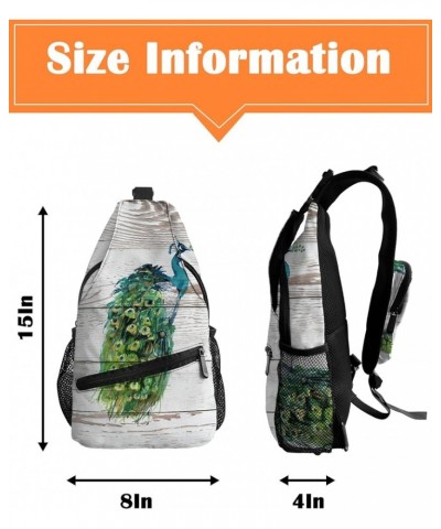 Sling Bag Crossbody Bag for Women Men Spring Green Tree Leaves Circle Plant Waterproof Hiking Backpack Lightweight Chest Shou...