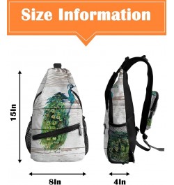 Sling Bag Crossbody Bag for Women Men Spring Green Tree Leaves Circle Plant Waterproof Hiking Backpack Lightweight Chest Shou...