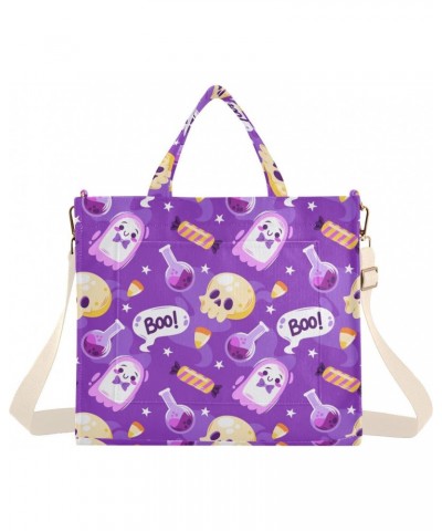 Halloween Skulls Corduroy Tote Versatile Shoulder Bag for Women with Zipper Magnetic Clasp，S $17.10 Totes