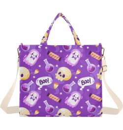 Halloween Skulls Corduroy Tote Versatile Shoulder Bag for Women with Zipper Magnetic Clasp，S $17.10 Totes