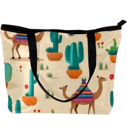 The Tote Bag For Women,Purses For Women,Handbags For Women,Camel and Plant Cactus Handbags $15.05 Totes