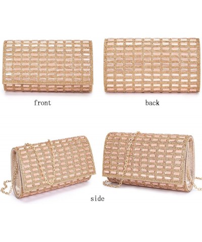 Women's Evening Handbags Rhinestone Purse Sparkling Crossbody Bag Wedding Prom Party Club Purses Envelope Purses Champagne $1...