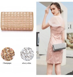 Women's Evening Handbags Rhinestone Purse Sparkling Crossbody Bag Wedding Prom Party Club Purses Envelope Purses Champagne $1...