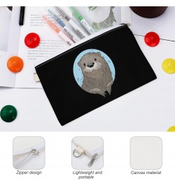 Cute Otter Canvas Wallet Slim Wristlets Bag Credit Card Clutch Purses $9.03 Wallets