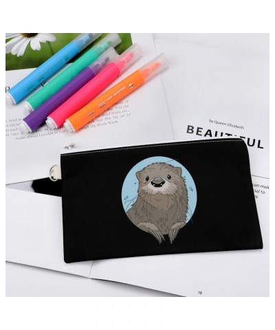 Cute Otter Canvas Wallet Slim Wristlets Bag Credit Card Clutch Purses $9.03 Wallets