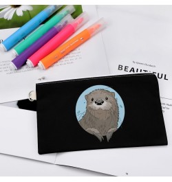 Cute Otter Canvas Wallet Slim Wristlets Bag Credit Card Clutch Purses $9.03 Wallets