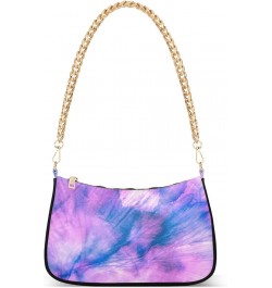 Shoulder Bags for Women, Tie Dye Rainbow Hobo Tote Handbag, Retro Chain Bag Purse with Zipper Color08 $12.00 Shoulder Bags