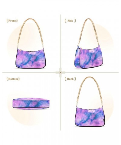 Shoulder Bags for Women, Tie Dye Rainbow Hobo Tote Handbag, Retro Chain Bag Purse with Zipper Color08 $12.00 Shoulder Bags