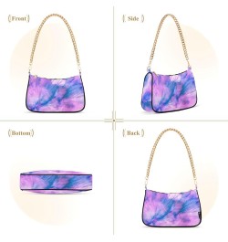 Shoulder Bags for Women, Tie Dye Rainbow Hobo Tote Handbag, Retro Chain Bag Purse with Zipper Color08 $12.00 Shoulder Bags