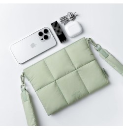 Puffer Crossbody Bag, Quilted Puffy Cross Body Purse, Mini Small Pouch, Nylon Sage $14.85 Crossbody Bags