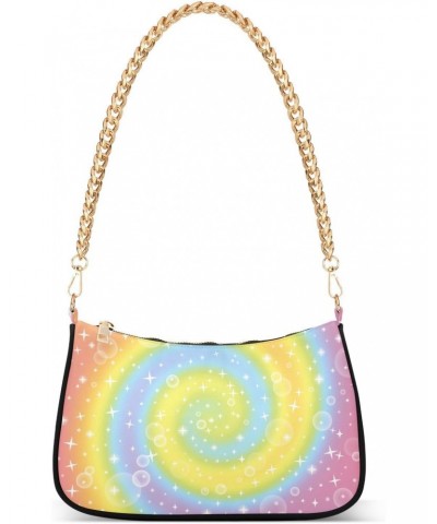 Unicorn Rainbow Magic Stars Shoulder Bag for Women Hobo Bags Small Chain Shoulder Bags Clutch Handbag Tote Crossbody Bag Purs...