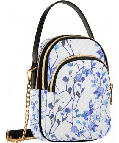 Crossbody Bag for Women, Watercolor Florals Purple Flowers 12 Phone Purse Detachable Chain Bag Shoulder Handbag Wallet $9.60 ...