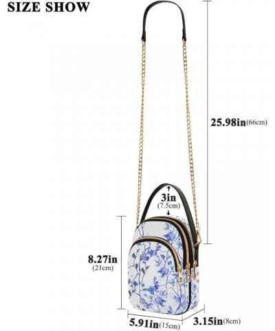 Crossbody Bag for Women, Watercolor Florals Purple Flowers 12 Phone Purse Detachable Chain Bag Shoulder Handbag Wallet $9.60 ...