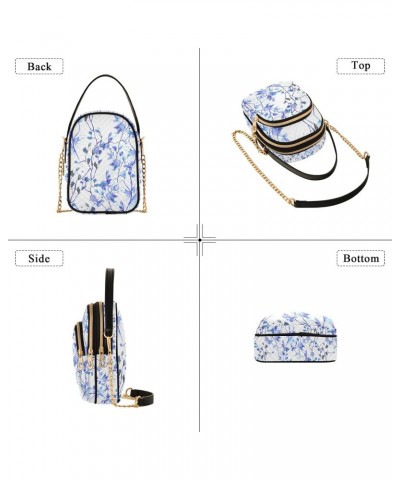 Crossbody Bag for Women, Watercolor Florals Purple Flowers 12 Phone Purse Detachable Chain Bag Shoulder Handbag Wallet $9.60 ...