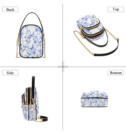 Crossbody Bag for Women, Watercolor Florals Purple Flowers 12 Phone Purse Detachable Chain Bag Shoulder Handbag Wallet $9.60 ...