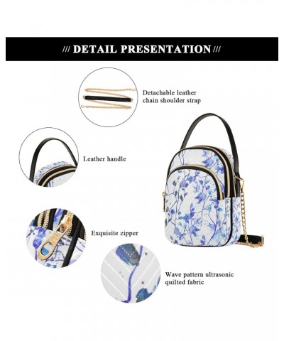 Crossbody Bag for Women, Watercolor Florals Purple Flowers 12 Phone Purse Detachable Chain Bag Shoulder Handbag Wallet $9.60 ...