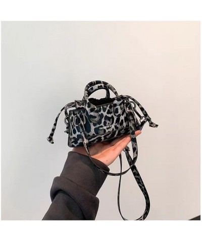 Small Leopard Street Style Crossbody Bag - Fashionable Mini Lipstick Handbag for Women, Cute Cool Checkered Hobo Shoulder Bag...