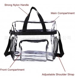 Large Capacity Transparent Crossbody Bag Perfect for Washing and Waterproofing Trval Black $14.27 Crossbody Bags