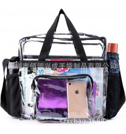 Large Capacity Transparent Crossbody Bag Perfect for Washing and Waterproofing Trval Black $14.27 Crossbody Bags