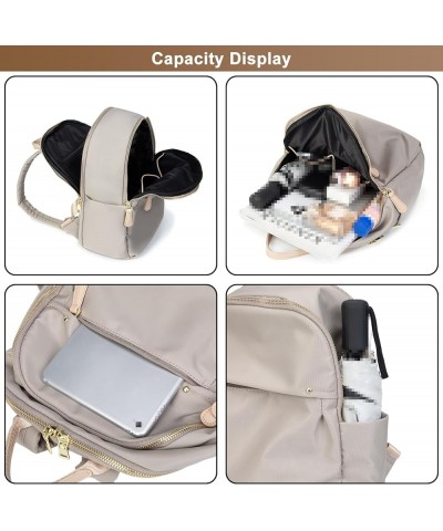 Fashion Multipurpose Backpack for Women, Lightweight Oxford Cloth Bookbag Ladies Designer Handbag Shoulder Bag Grey $30.07 Ba...