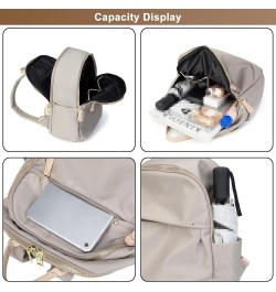 Fashion Multipurpose Backpack for Women, Lightweight Oxford Cloth Bookbag Ladies Designer Handbag Shoulder Bag Grey $30.07 Ba...