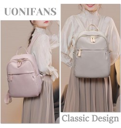 Fashion Multipurpose Backpack for Women, Lightweight Oxford Cloth Bookbag Ladies Designer Handbag Shoulder Bag Grey $30.07 Ba...