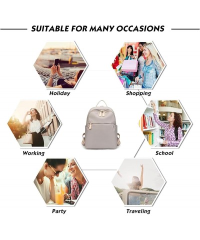 Fashion Multipurpose Backpack for Women, Lightweight Oxford Cloth Bookbag Ladies Designer Handbag Shoulder Bag Grey $30.07 Ba...