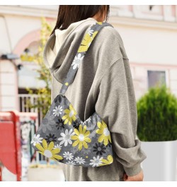 Chamomile Flowers Tote Handbags for Women Ultra Soft Fluffy Shoulder Bag with Zipper Fashion Durable Shoulder Purses for Picn...