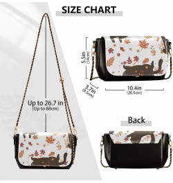 Autumn Cats Fall Crossbody Bags for Women Leather Purse Shoulder Bag Handbag for Daily Work Gifts $16.40 Shoulder Bags